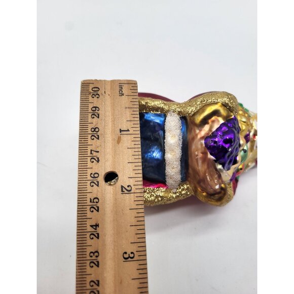 Vintage 1998 Inge Glas Bountiful Santa Blown Glass Ornament Holiday Christmas - Picture 10 of 11